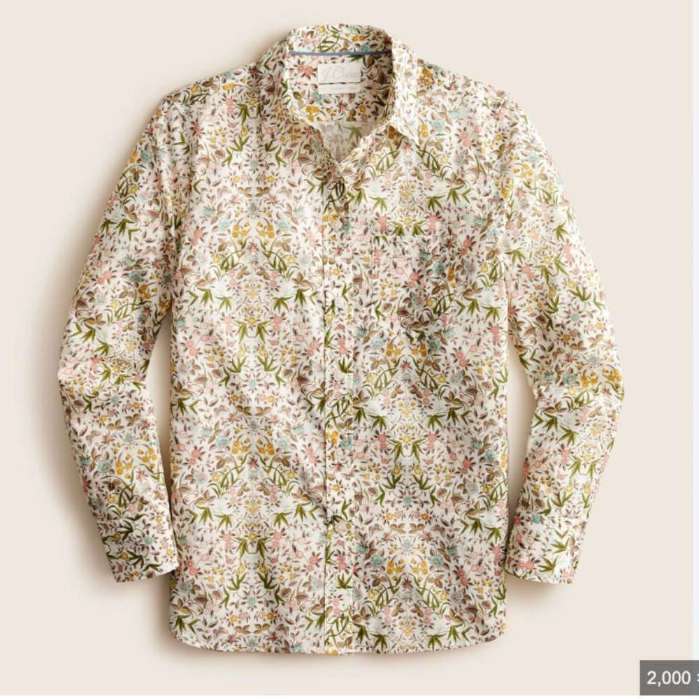J. Crew Liberty Floral Printed Floral Tunic